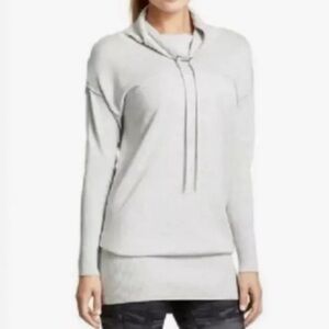 Athleta Acadia Cowl Neck Tunic Pullover Sweater; Gray - Womens XS